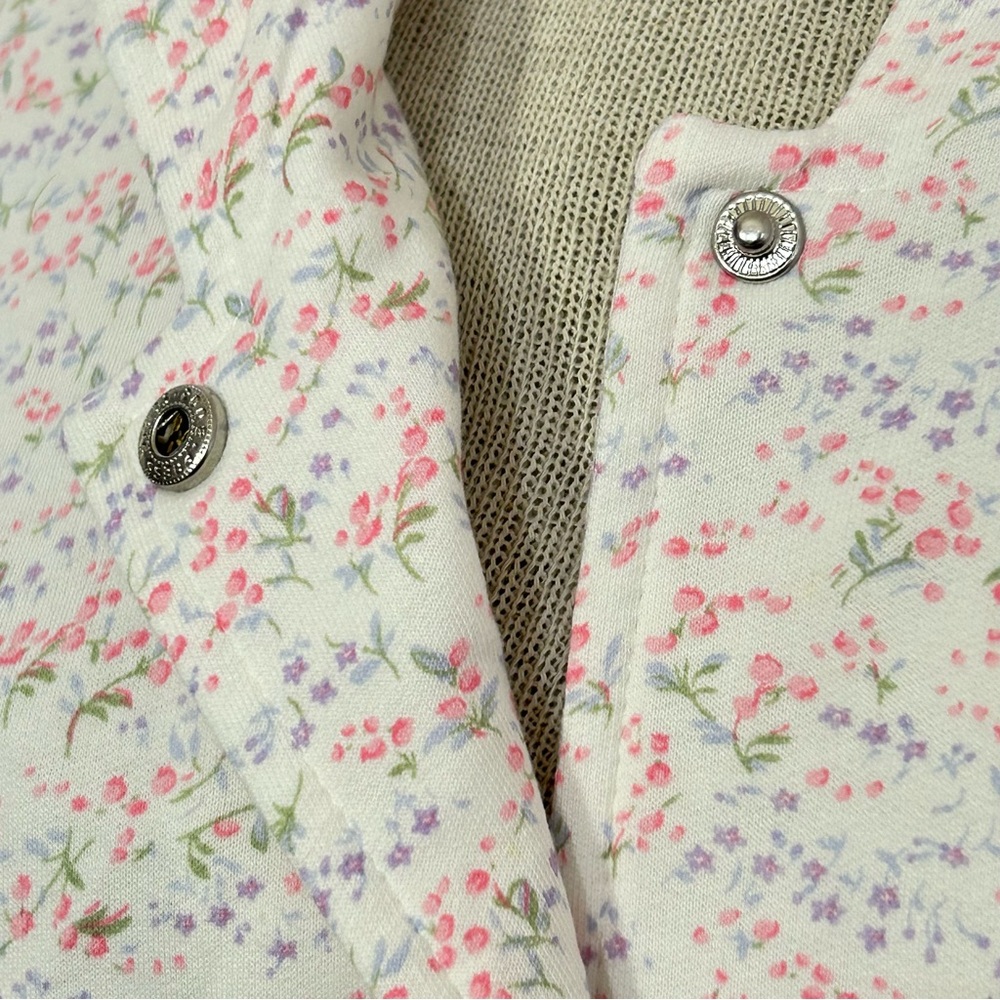 Miss Elaine Snap Front Floral Midi Robe XL - Picture 7 of 8